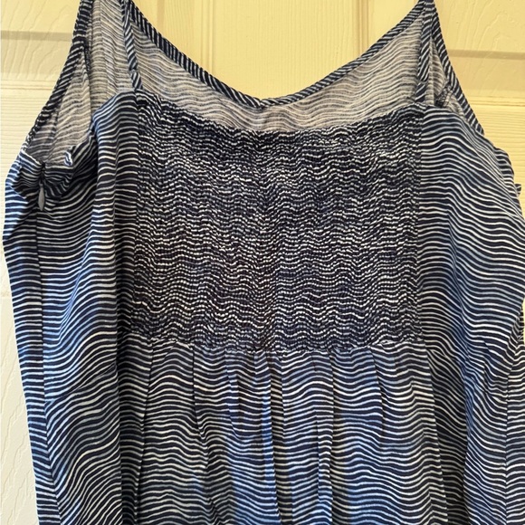 Blue and White Striped Dress - Picture 3 of 4